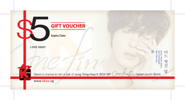 Jung Yong Hwa GV $5 130x60mm