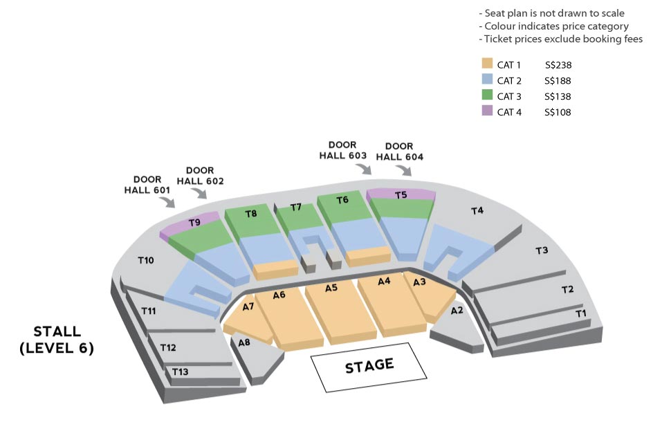 Infinite SG 2015 seating plan